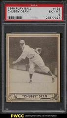 Chubby Dean #193 Baseball Cards 1940 Play Ball Prices