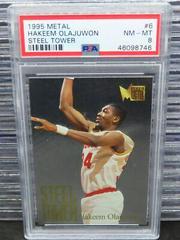 Hakeem Olajuwon #6 Basketball Cards 1995 Metal Steel Tower Prices