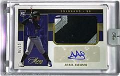 Adael Amador [Jersey Autograph Gold] #107 Baseball Cards 2023 Panini Three and Two Prices