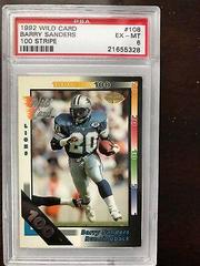 Barry Sanders [100 Stripe] #108 Football Cards 1992 Wild Card Prices