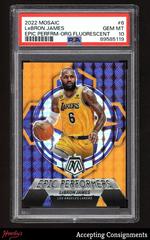 LeBron James [Orange Fluorescent] #6 Basketball Cards 2022 Panini Mosaic Epic Performers Prices