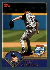 Curt Schilling #36 Baseball Cards 2003 Topps Opening Day Prices