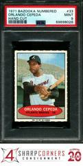 Orlando Cepeda [Hand Cut] Baseball Cards 1971 Bazooka Numbered Prices