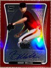 Bobby Miller [Red Rainbow] #BA-BM1 Baseball Cards 2020 Leaf Metal Draft Autographs Prices