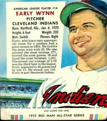 Early Wynn #14 Baseball Cards 1955 Red Man Tobacco Prices