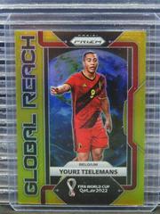 Youri Tielemans [Gold] Soccer Cards 2022 Panini Prizm World Cup Global Reach Prices