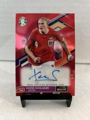 Xaver Schlager [Red Refractor] #BCA-XV Soccer Cards 2023 Topps Finest Road to UEFA EURO Autograph Prices
