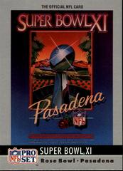 Super Bowl XI #11 Football Cards 1990 Pro Set Theme Art Prices