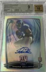 Andre Williams #AW Football Cards 2014 Bowman Chrome Rookie Refractor Autographs Prices