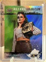 Thunder Rosa [Green Blue] Wrestling Cards 2022 Upper Deck Allure AEW Color Flow Prices
