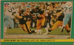 Super Bowl XIII [Pittsburgh vs. Dallas] #69 Football Cards 1984 Fleer Team Action Prices