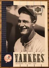 Lou Gehrig #3 Baseball Cards 2000 Upper Deck Yankees Legends Prices