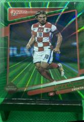 Luka Modric [Green Laser] Soccer Cards 2021 Panini Donruss Road to Qatar Prices