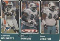 Adewale Ogunleye, Larry Chester, Tim Bowens #347 Football Cards 2003 Topps Total Prices