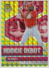 Jo Adell [Gold Mosaic] #RD1 Baseball Cards 2021 Panini Mosaic Rookie Debut Prices