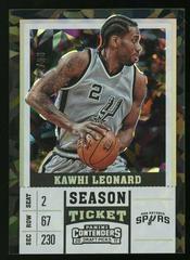 Kawhi Leonard [Cracked Ice] Basketball Cards 2017 Panini Contenders Draft Picks Prices