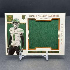 Ahmad 'Sauce' Gardner #SS-25 Football Cards 2022 Panini Encased Substantial Rookie Swatches Prices