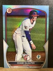 Chase DeLauter [Sky Blue] #BPPF-103 Baseball Cards 2023 Bowman 1st Edition Prices