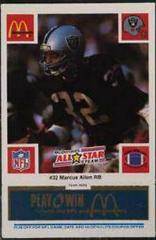 Marcus Allen [Blue] #32 Football Cards 1986 McDonald's All Stars Prices