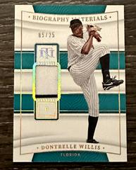 Dontrelle Willis Baseball Cards 2022 Panini National Treasures Biography Materials Prices