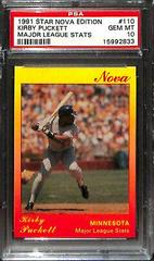 Kirby Puckett [Major League Stats] #110 Baseball Cards 1991 Star Nova Edition Prices