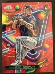Hunter Brown [Red Flare] #196 Baseball Cards 2023 Topps Cosmic Chrome Prices