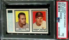 Bob Shaw [George Thomas] Baseball Cards 1962 Topps Stamp Panels Prices