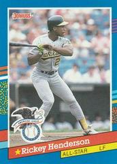 Rickey Henderson [Inc Error] #53 Baseball Cards 1991 Donruss Prices