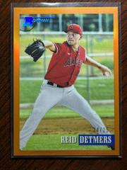 Reid Detmers [Chrome Prospect Orange] #213 Baseball Cards 2021 Bowman Heritage Prices