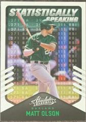 Matt Olson [Retail Green] #SS-4 Baseball Cards 2022 Panini Absolute Statistically Speaking Prices