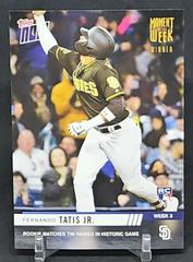 Fernando Tatis Jr. [Gold Winner] #MOW-3W Baseball Cards 2019 Topps Now Moment of the Week Prices