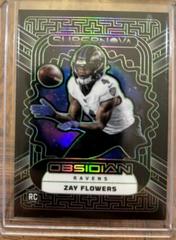 Zay Flowers [Green Electric Etch] #18 Football Cards 2023 Panini Obsidian Supernova Prices