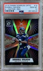 Russell Wilson [Red] #18 Football Cards 2016 Panini Donruss Optic X-Factor Prices