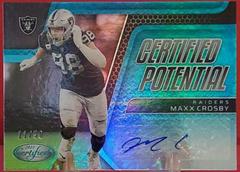 Maxx Crosby [Teal] #CPS-MC Football Cards 2022 Panini Certified Potential Signatures Prices