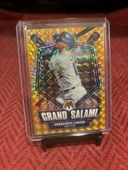Francisco Lindor [Orange Fluorescent] Baseball Cards 2022 Panini Mosaic Grand Salami Prices
