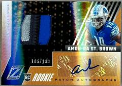 Amon Ra St. Brown [Patch Autograph] Football Cards 2021 Panini Zenith Prices