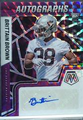 Brittain Brown [Purple] Football Cards 2022 Panini Mosaic Rookie Autographs Prices