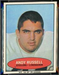 Andy Russell [Hand Cut] #12 Football Cards 1971 Bazooka Prices