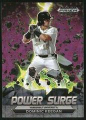 Dominic Keegan [Purple Wave] #PS-DK Baseball Cards 2022 Panini Prizm Draft Picks Power Surge Prices