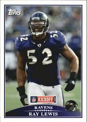 Ray Lewis #102 Football Cards 2009 Topps Kickoff Prices