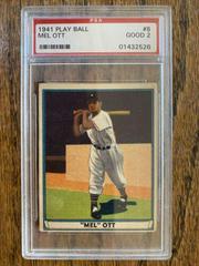 Mel Ott #8 Baseball Cards 1941 Play Ball Prices