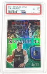 Luka Doncic [Green] Basketball Cards 2021 Panini Donruss Optic Raining 3s Prices