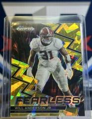 Will Anderson Jr. [Gold Ice] #F-1 Football Cards 2023 Panini Prizm Draft Picks Fearless Prices