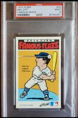 Mel Ott #25 Baseball Cards 1972 Fleer Famous Feats Prices