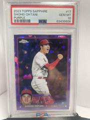 Shohei Ohtani [Purple] #17 Baseball Cards 2023 Topps Chrome Sapphire Prices