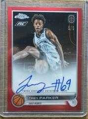 Trey Parker [Red] #CA-TP3 Basketball Cards 2022 Topps Chrome OTE Overtime Elite Autographs Prices