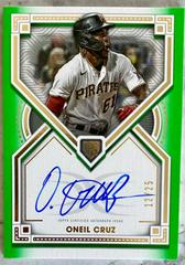 Oneil Cruz [Green] #DRA-OCR Baseball Cards 2022 Topps Definitive Rookie Autographs Prices