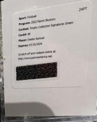 Deebo Samuel [Signature Green] #89 Football Cards 2022 Panini Illusions Prices