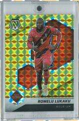 Romelu Lukaku [Gold Fluorescent] Soccer Cards 2021 Panini Mosaic Road to FIFA World Cup Prices