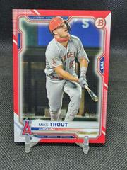 Mike Trout [Red] #17 Baseball Cards 2021 Bowman Prices